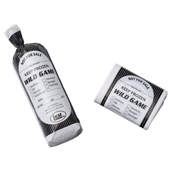 Lem 1 lb Black/White Wild Game Freezer Bags 1 pk W040 Zoro